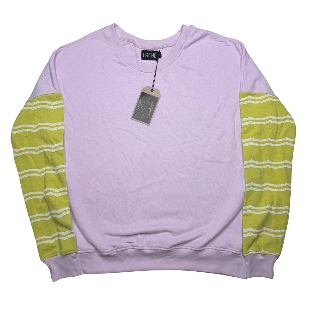 Y2K 2000s LA Fine women's purple and green sweatshirt sweater